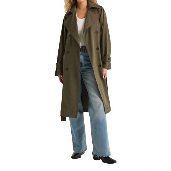 NEW Z SUPPLY dorian trench coat in grape leaf - Picture 1 of 6